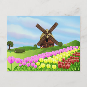 Holland Tulips Postcard