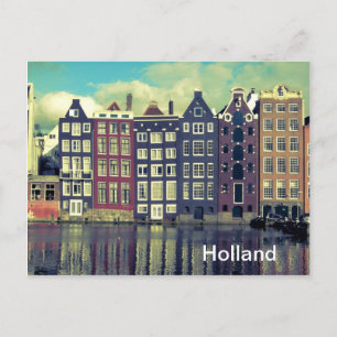 Holland vintage houses postcard