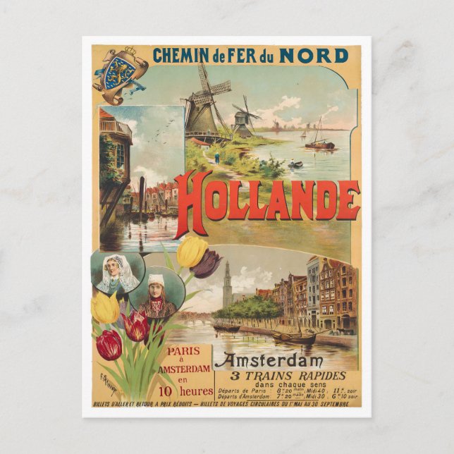 Holland vintage travel Postcard (Front)