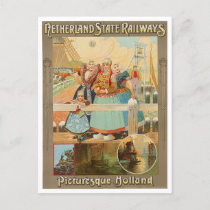 Holland vintage travel Postcard