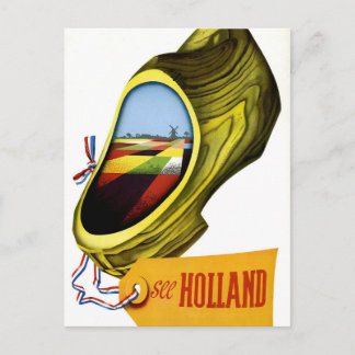 holland vintage travel postcard