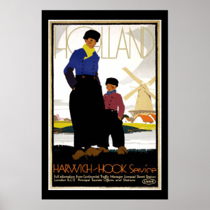 Holland Vintage Travel Poster