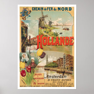 Holland vintage travel Poster