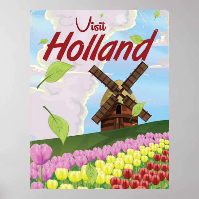 Holland vintage travel poster (Front)
