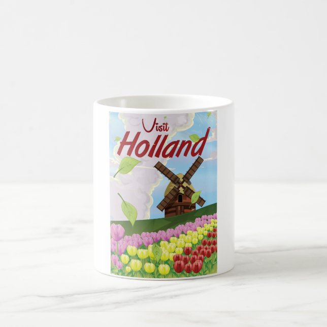 Holland vintage travel poster coffee mug (Center)