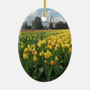 Holland Windmill Ceramic Tree Decoration