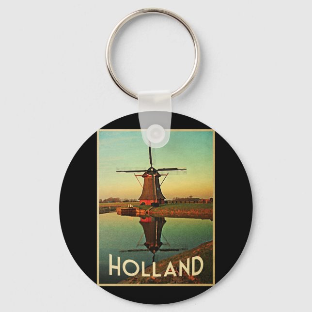 Holland Windmill Key Ring (Front)
