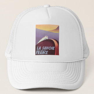 Holland windmill travel poster trucker hat
