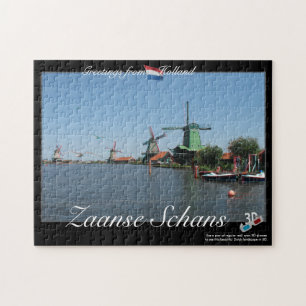 Holland Zaanse Schans Windmills 3D Anaglyph Puzzle