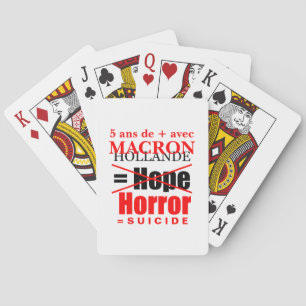 Hollande et  Macron c'est l' Horreur cartes poker Playing Cards