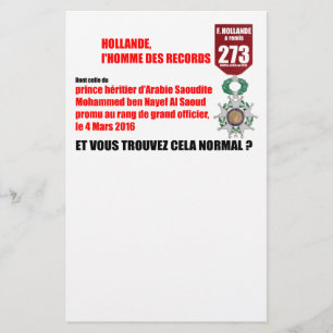 Hollande Record Legions d'Honneur - Letterhead