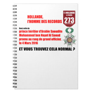 Hollande Record Legions d'Honneur - Notebook