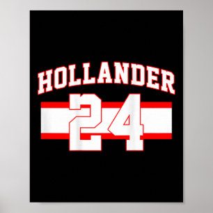 Hollander Hockey 24 Style Name Number Fan Poster