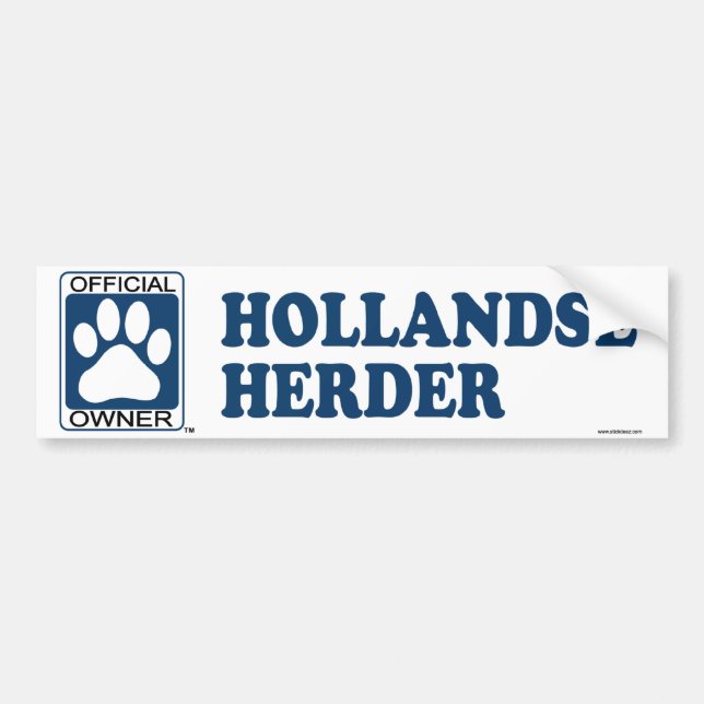 Hollandse Herder Blue Bumper Sticker (Front)
