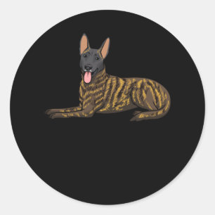 Hollandse Herdershond Dutch Shepherd Dog Classic Round Sticker