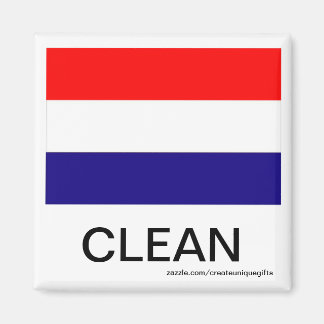 Hollang Flag Clean Dishwasher Magnet