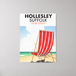 Hollesley Suffolk travel poster Canvas Print