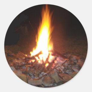 Holliday Camp Fire Classic Round Sticker