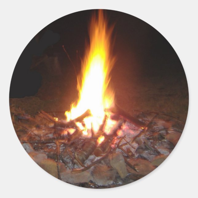 Holliday Camp Fire Classic Round Sticker (Front)
