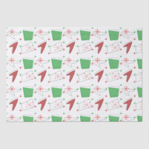 Holliday Retro Atomic Pattern on white Tissue Paper