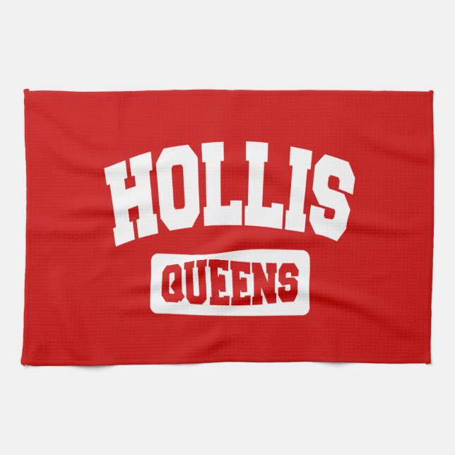 Hollis, Queens, NYC Tea Towel (Horizontal)