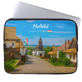 Hollókő, Hungary - Historic Village Street Laptop Sleeve
