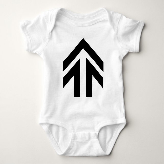 Hollow Arrow Baby Bodysuit (Front)