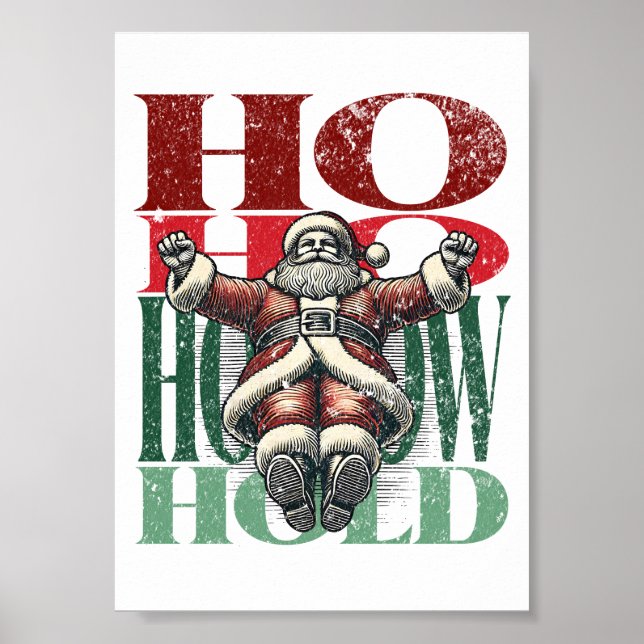 Hollow Hold Fun Christmas Version of Fitness Terms Poster (Front)