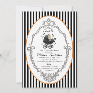 Holloween Pumpkin Little Boo Baby shower Invitation