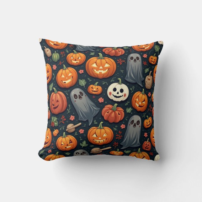 holloween Throw Pillow  (Front)