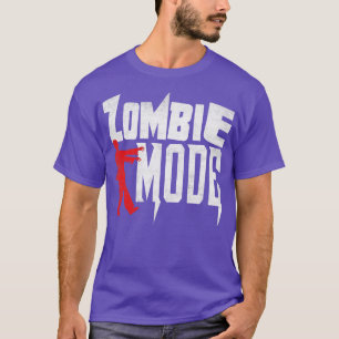 Holloween Zombie Mode Funny Zombie Distressed  T-Shirt