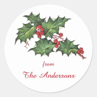 Holly and Berries | Christmas Holiday Gift Tag