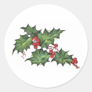 Holly and Berries   Christmas Holiday Stickers