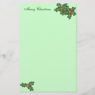Holly and Berries, Christmas Writing Paper