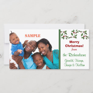 Holly and Berries Holiday Card