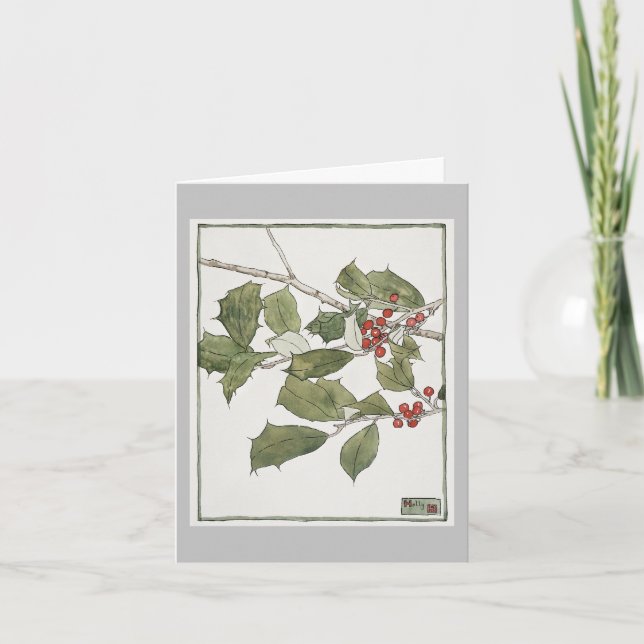 Holly and Ivy Christmas Card (Front)