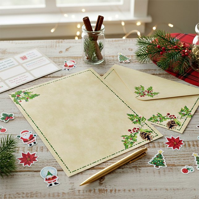 Holly and pine cone Christmas (Creator Uploaded)