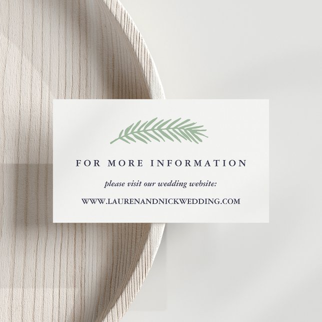 Holly and Pine Wedding Website Cards (Creator Uploaded)