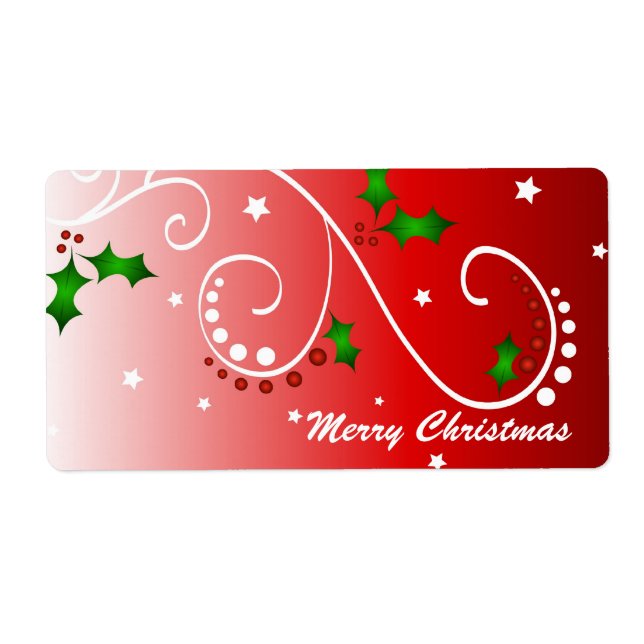 Holly and stars - Label (Front)