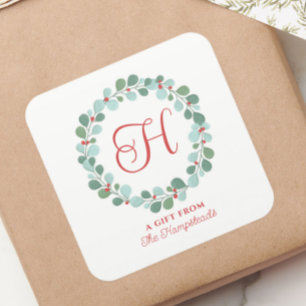 Holly Ber Christmas Square Sticker