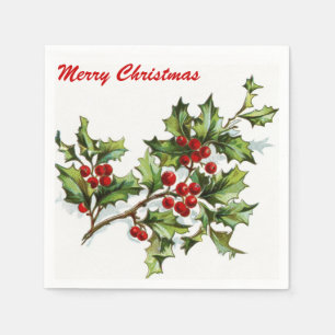 Holly Berries 001 Napkin