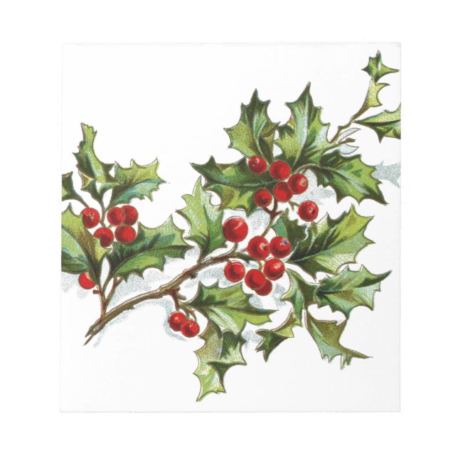 Holly Berries 001 Notepad (Front)