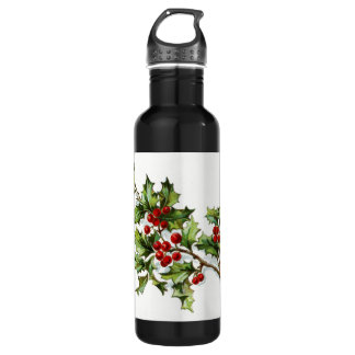 Holly Berries 002 710 Ml Water Bottle