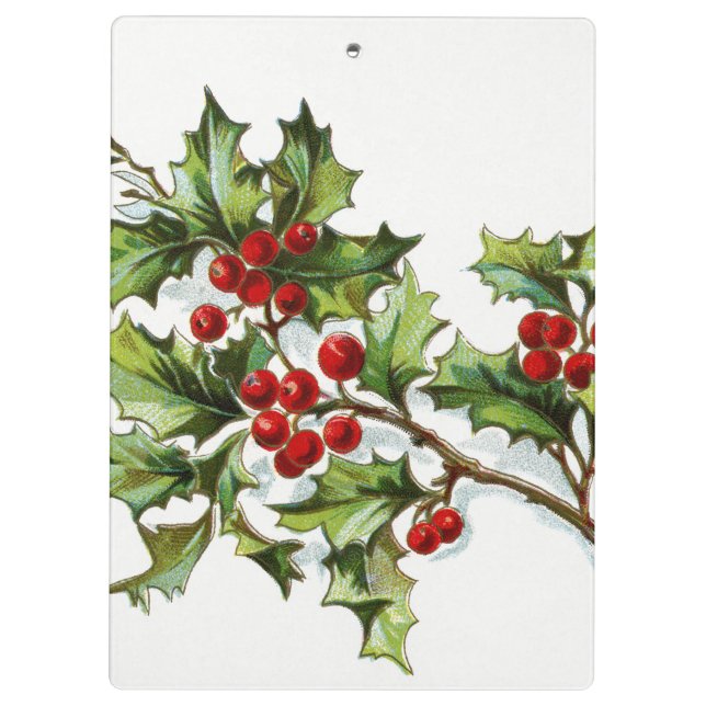 Holly Berries 002 Clipboard (Back)