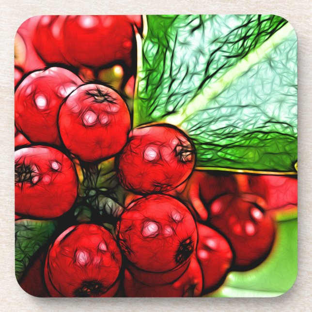 Holly Berries 006 Coaster (Front)