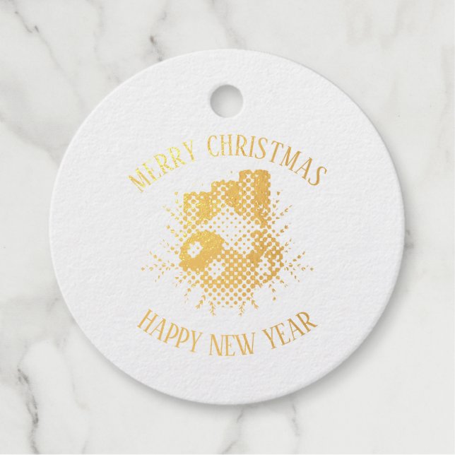 Holly Berries And Candles Favour Tags (Front)