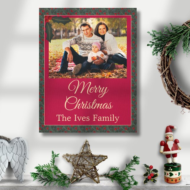 Holly Berries Christmas Canvas Print (Creator Uploaded)