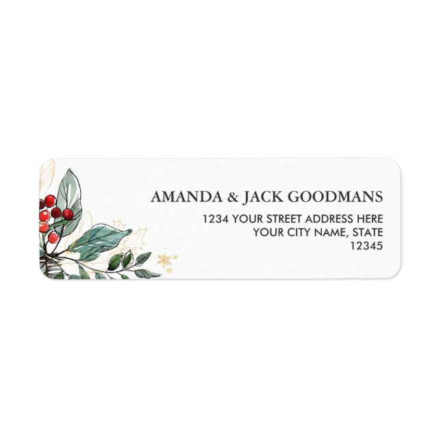 Holly Berries Christmas  Floral Wedding (Front)