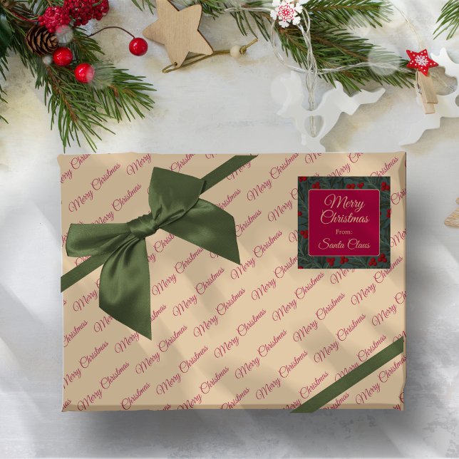 Holly Berries Christmas Square Sticker (Creator Uploaded)