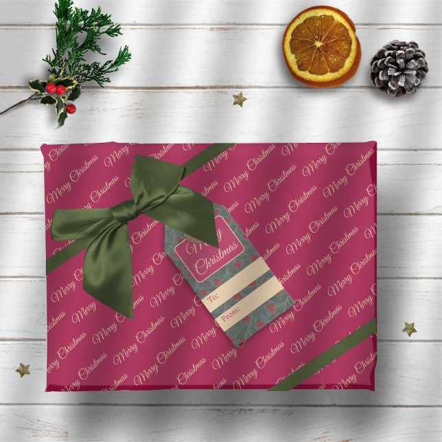 Holly Berries Christmas Wrapping Paper (Creator Uploaded)